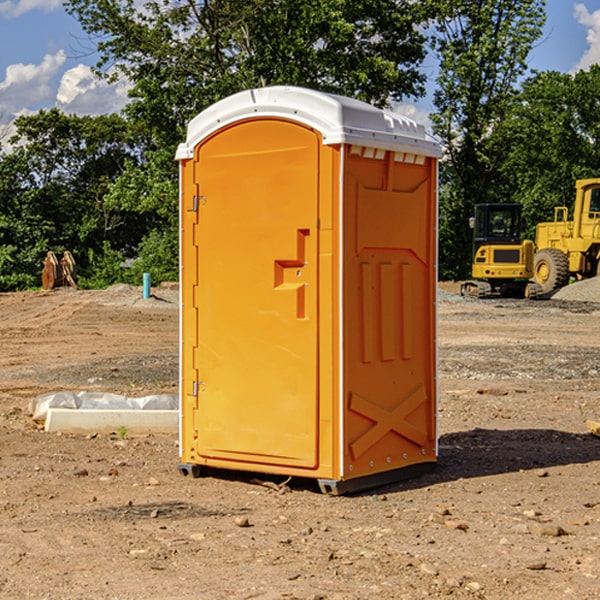 what is the expected delivery and pickup timeframe for the porta potties in Hubbard